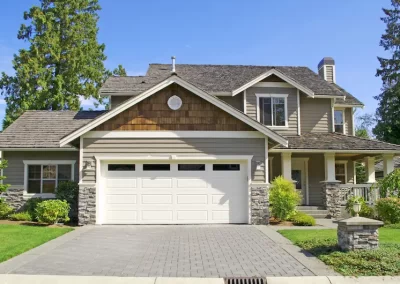 Garage door and driveway