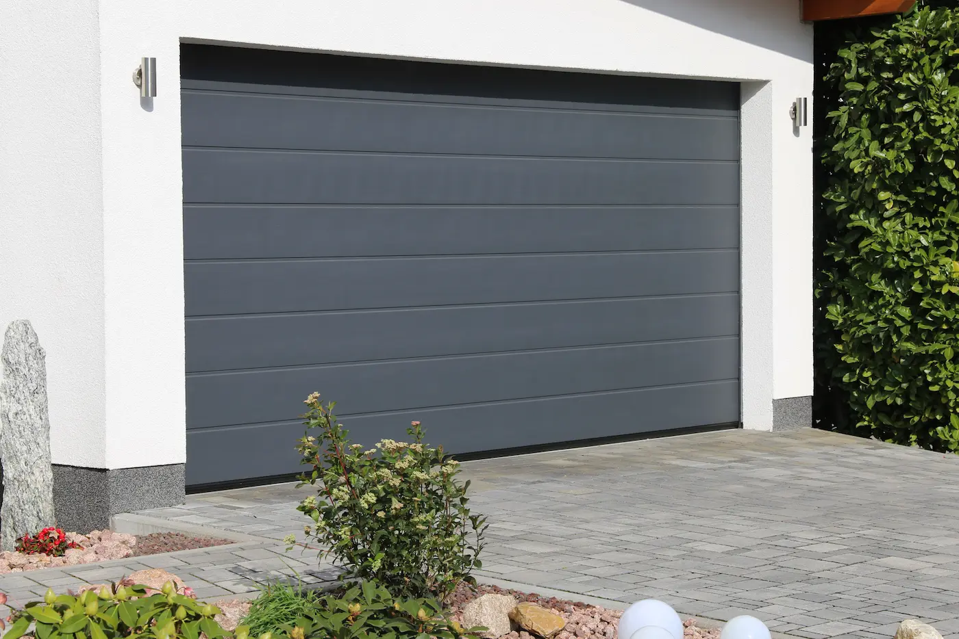 Detached garage door