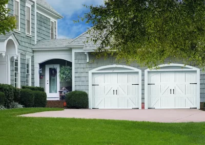 Double carriage house garage doors